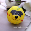 Resistant Squeaky Ball Smile Vinyl Pet Dog Toy